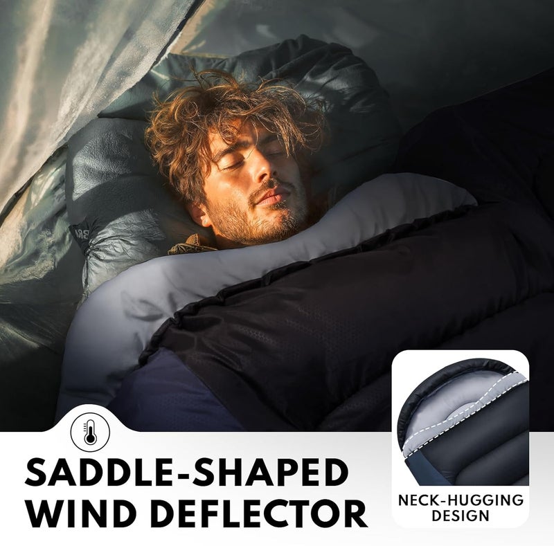 TANSTRIDER 0 Degree XXL Winter Sleeping Bags for Adults Cold Weather,Camping Sleeping Bag for Kids with Compression Sack,4 Season Camping Essentials Gear for Hiking,Traveling,Outdoor,Backpacking - Image 4